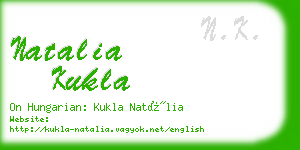 natalia kukla business card